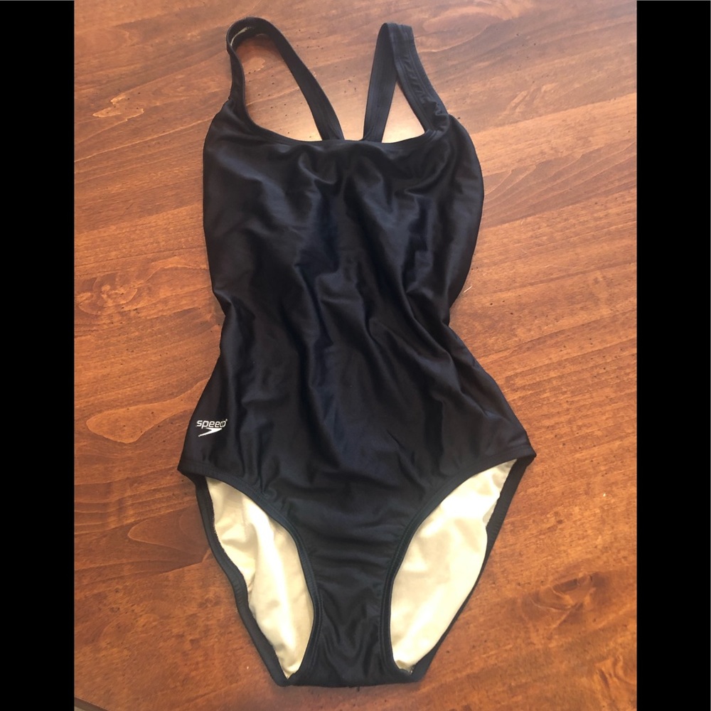 Speedo brand one piece black